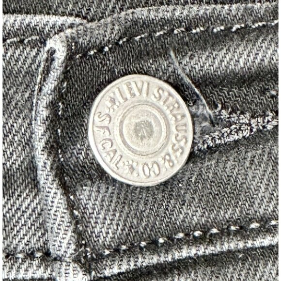 Levi's 502 Mens Jeans Premium Big E Denim Tapered Stretch Black Size 30x30 - Picture 10 of 16